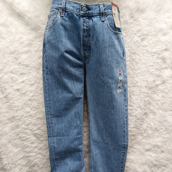 Levi's 501 Man's Blue Regular Through the Thigh Straight Legs Fly Buttons Denim - Picture 2 of 12